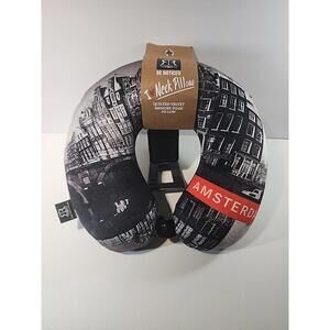 Amsterdam Souvenir Travel Neck Pillow Memory Foam by Robin Ruth